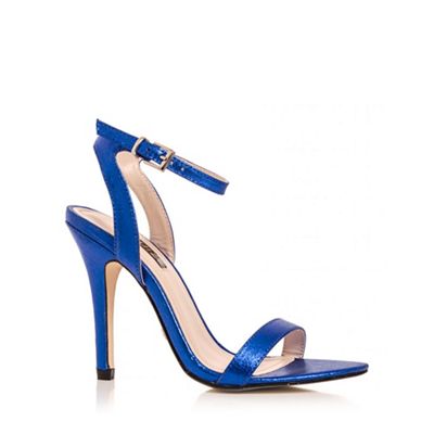 Blue shimmer barely there sandals